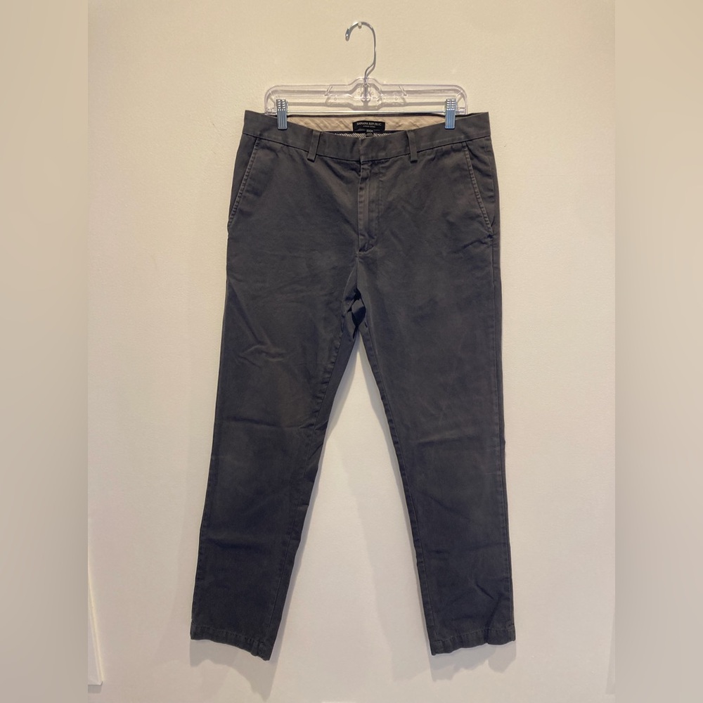Banana Republic Men's Charcoal Gray Slim Chinos